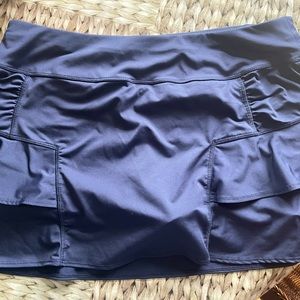 Athleta Navy Tiered Tennis Skirt / Skort Sz Large